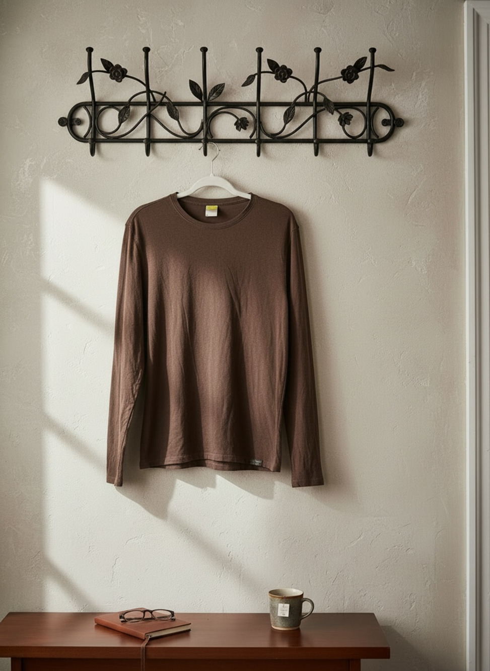 ONNO Men's Bamboo and Organic Cotton Long Sleeve T-Shirt Size M